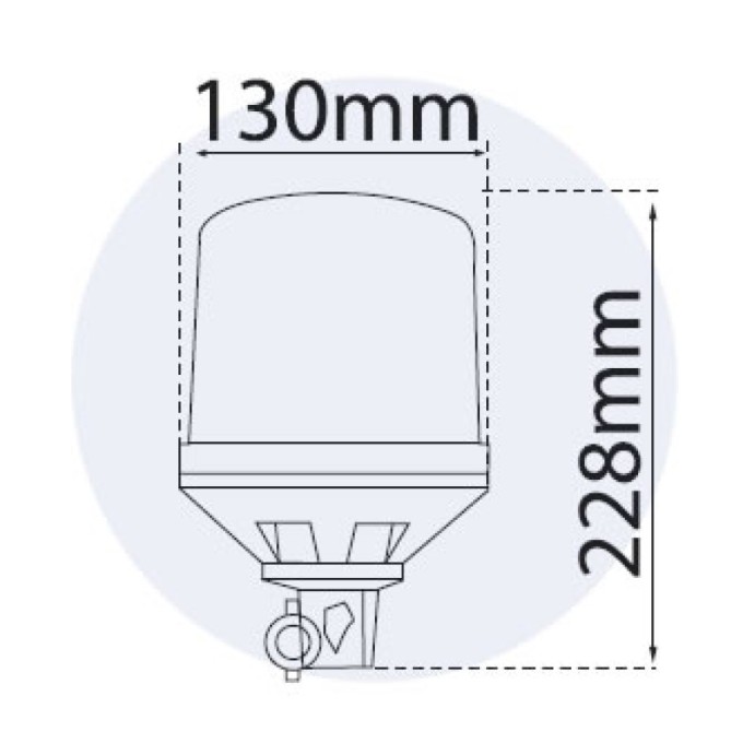 Girofar Rotativ 12/24V cu prindere cap de bara